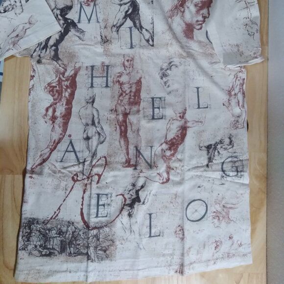 Vintage Wildwood Michaelangelo AOP Art T-Shirt - Picture 2 of 8